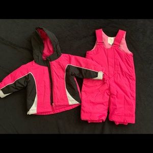 The Children’s Place 9-12m pink snowsuit & jacket